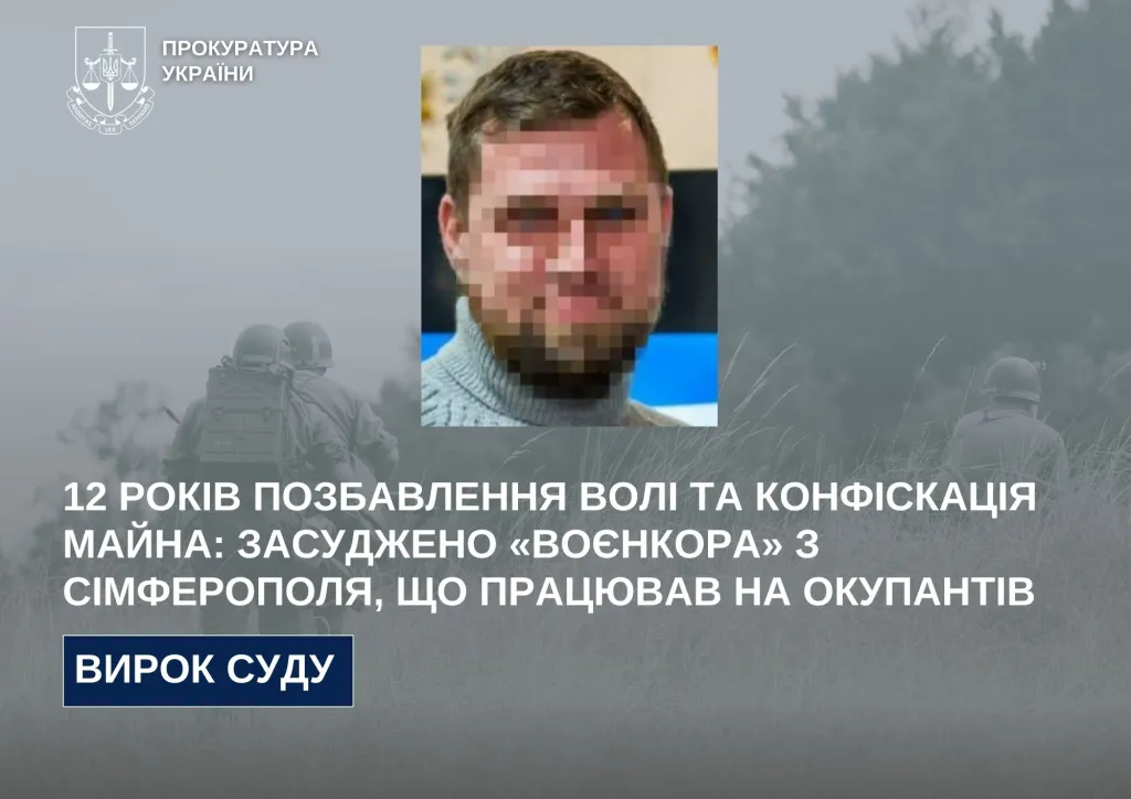 Воєнного пропагандиста з Криму засудили до 12 років за колабораціонізм і держзраду