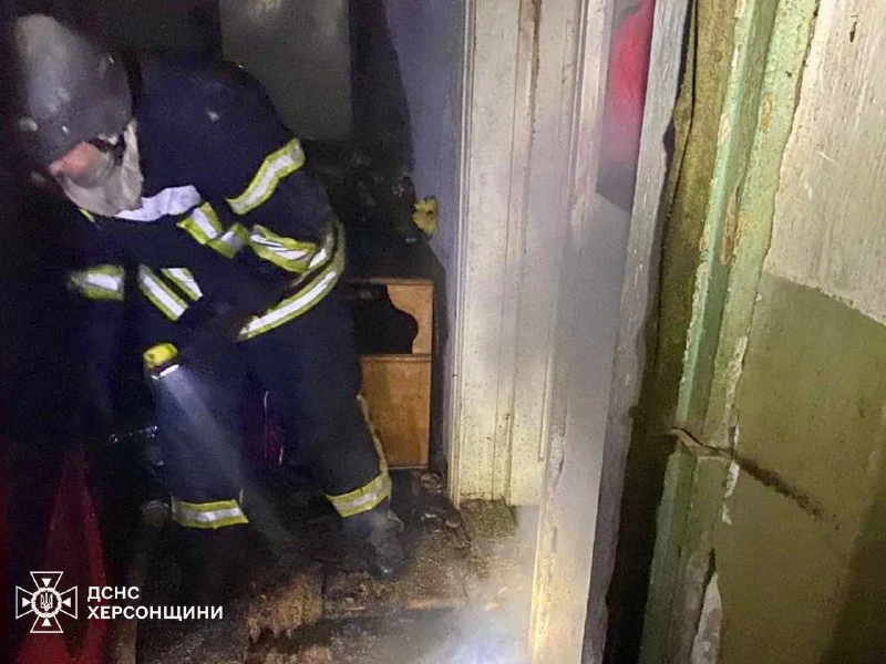 У Херсоні під час пожежі в багатоквартирному будинку загинув чоловік