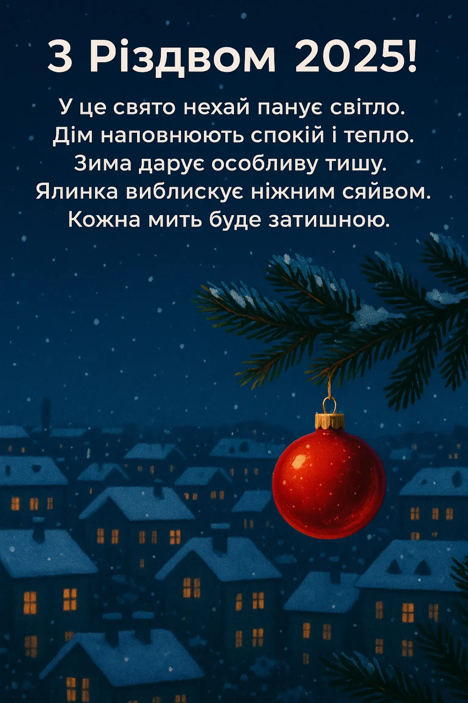 Привітання з різдвом 2025