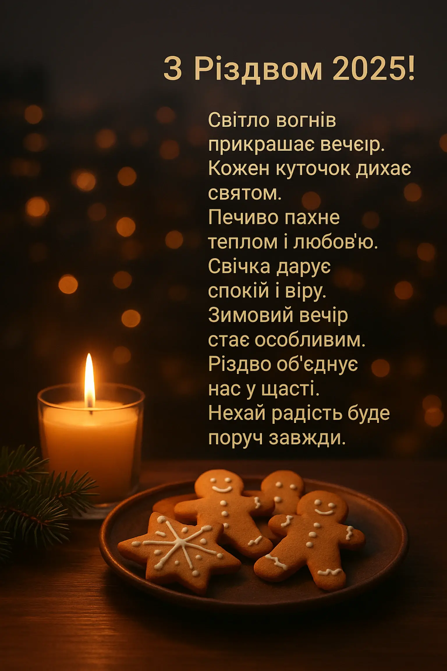 Привітання з різдвом 2025