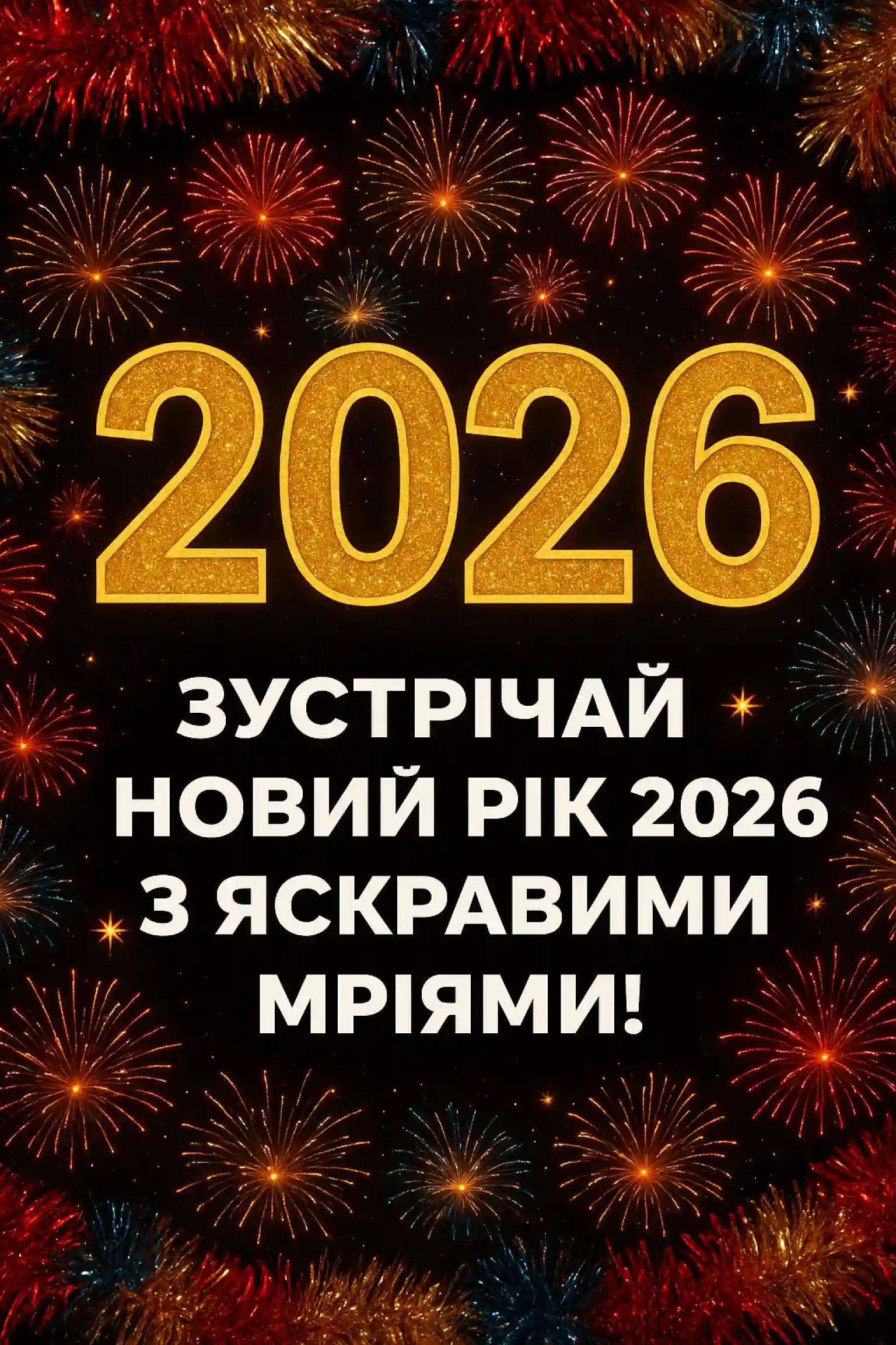 Привітання з прийдешнім новим роком 2026