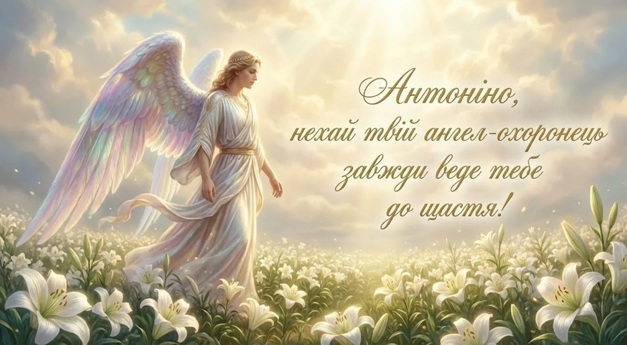 Привітання на українській мові з днем ангела для Антоніни