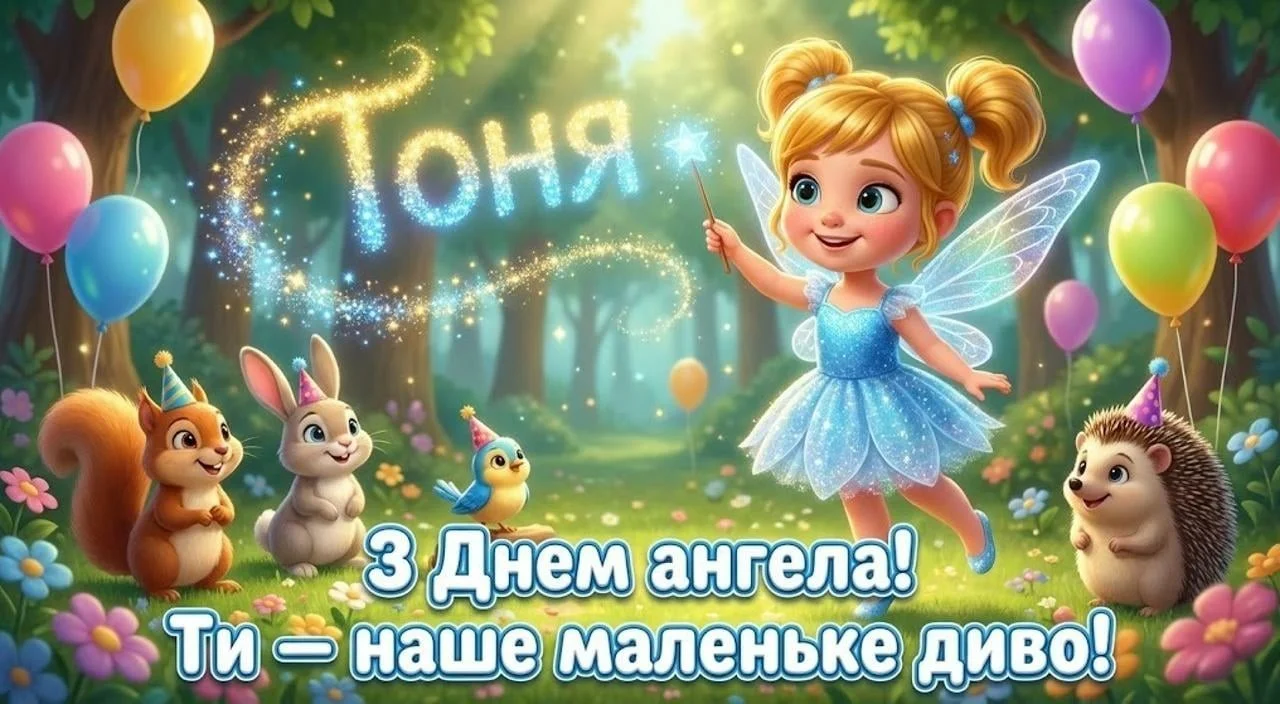 Привітання на українській мові з днем ангела для Антоніни