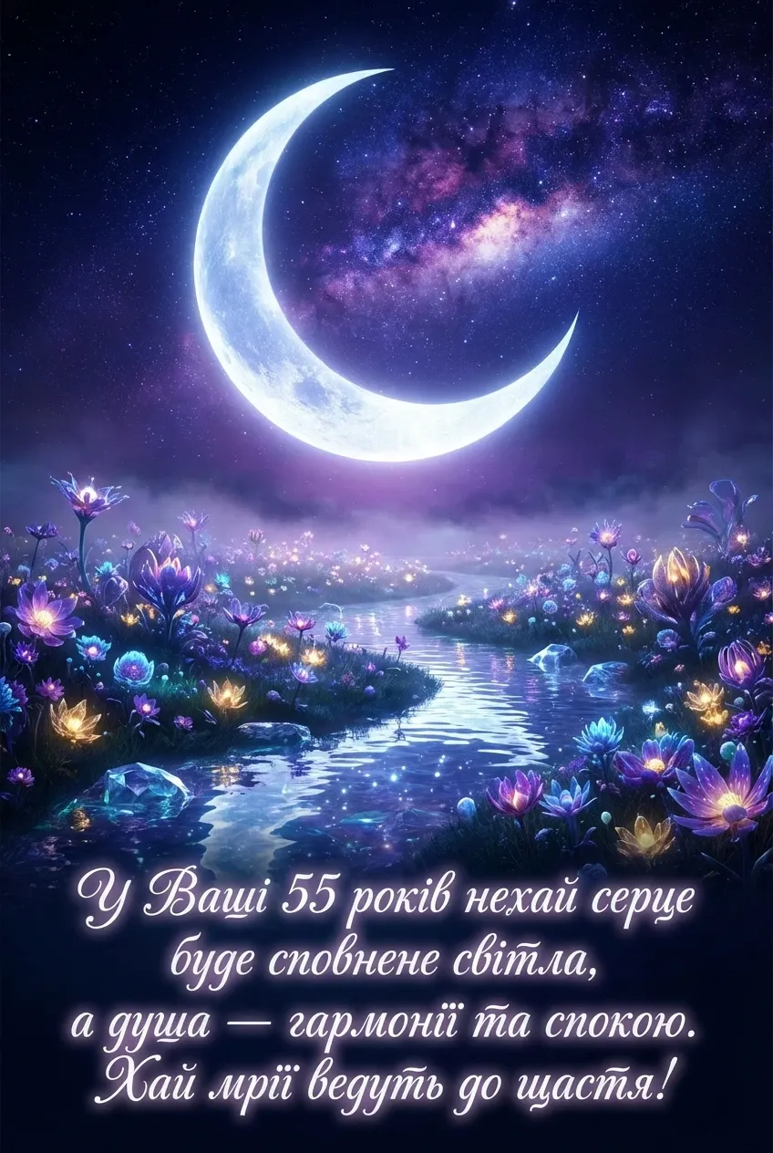 привітання з ювілеєм 55 років жінці у віршах