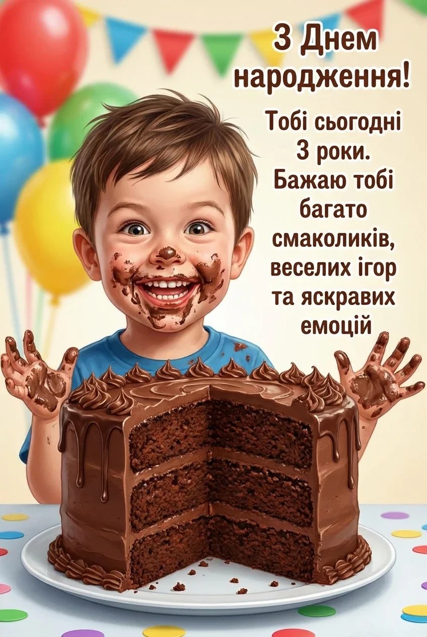 з днем народження хлопчику 3 роки з днем народження хлопчику 3 роки