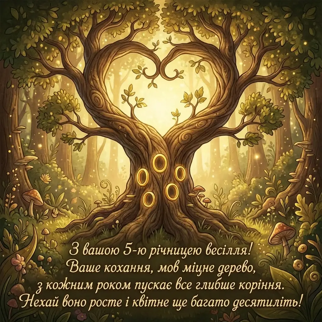 з річницею весілля 5 років