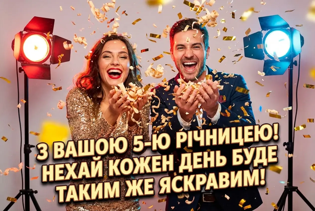 з річницею весілля 5 років