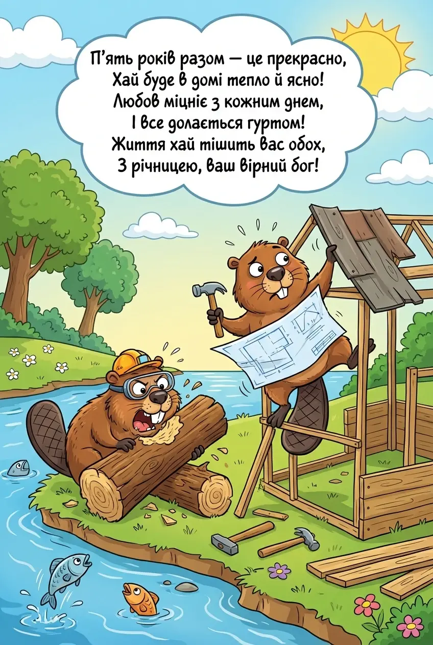 з річницею весілля 5 років