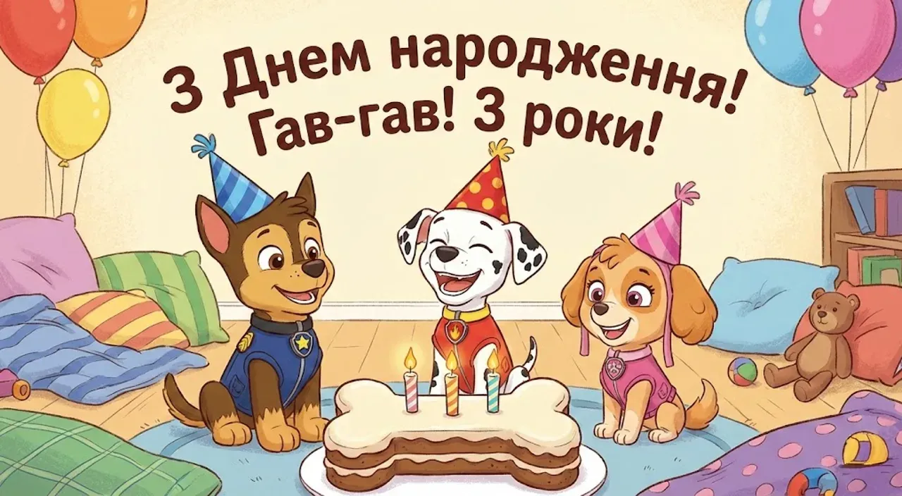 Привітання з днем народження хлопчику на 3 роки