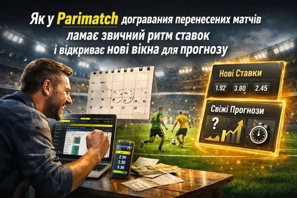 Як у Parimatch догравання перенесених матчів ламає звичний ритм ставок і відкриває нові вікна для прогнозу