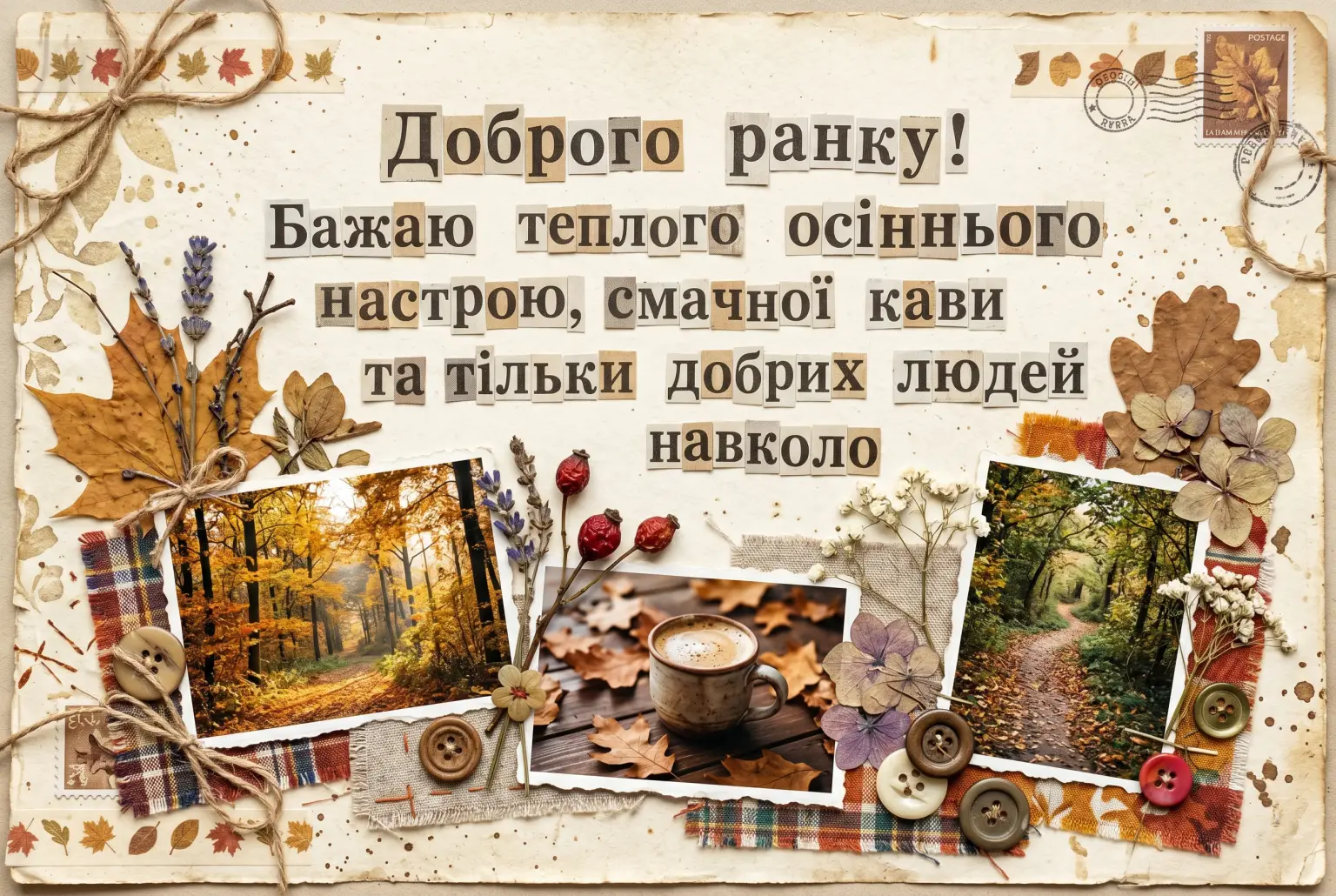 Осінь та доброго ранку: душевні побажання, затишні картинки та листівки для гарного настрою