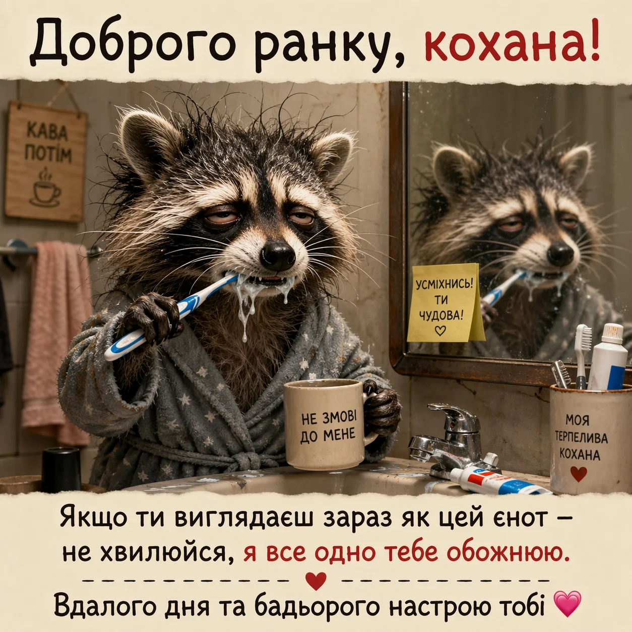 Побажання коханій доброго ранку: душевні листівки та надихаючі слова