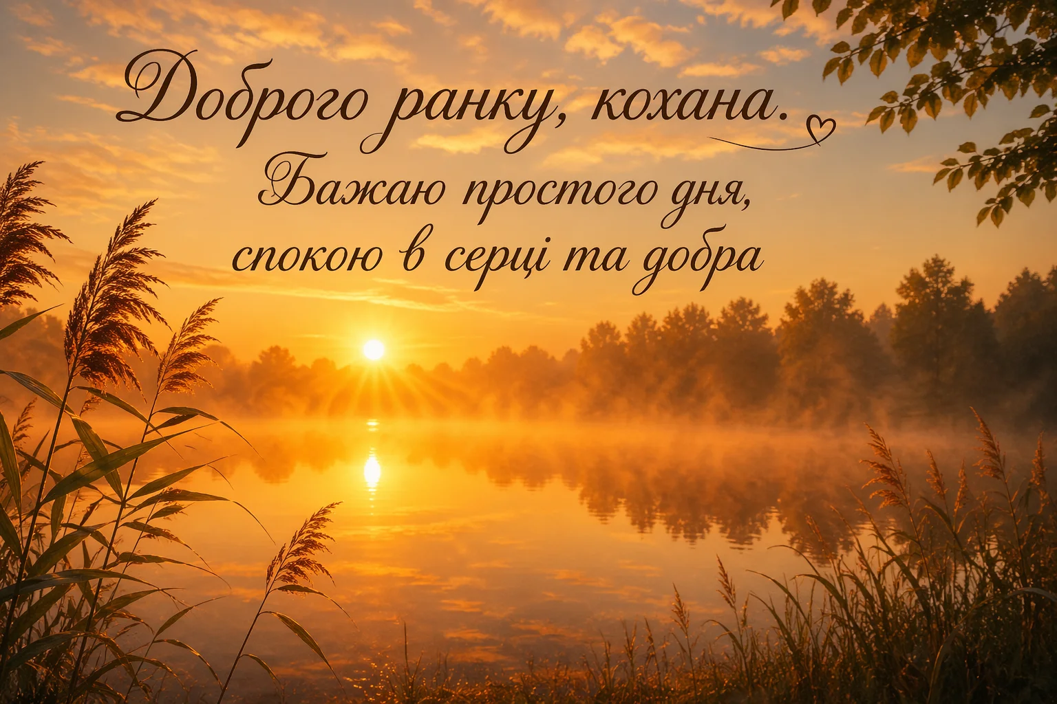 Побажання коханій доброго ранку: душевні листівки та надихаючі слова