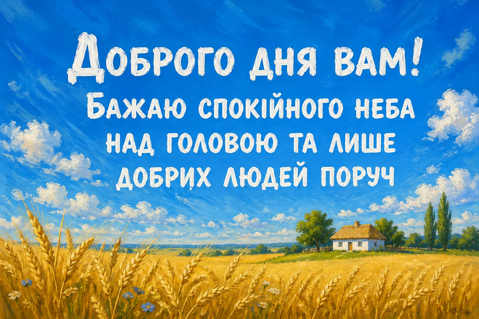 Доброго дня вам: щирі побажання та красиві листівки для теплого настрою