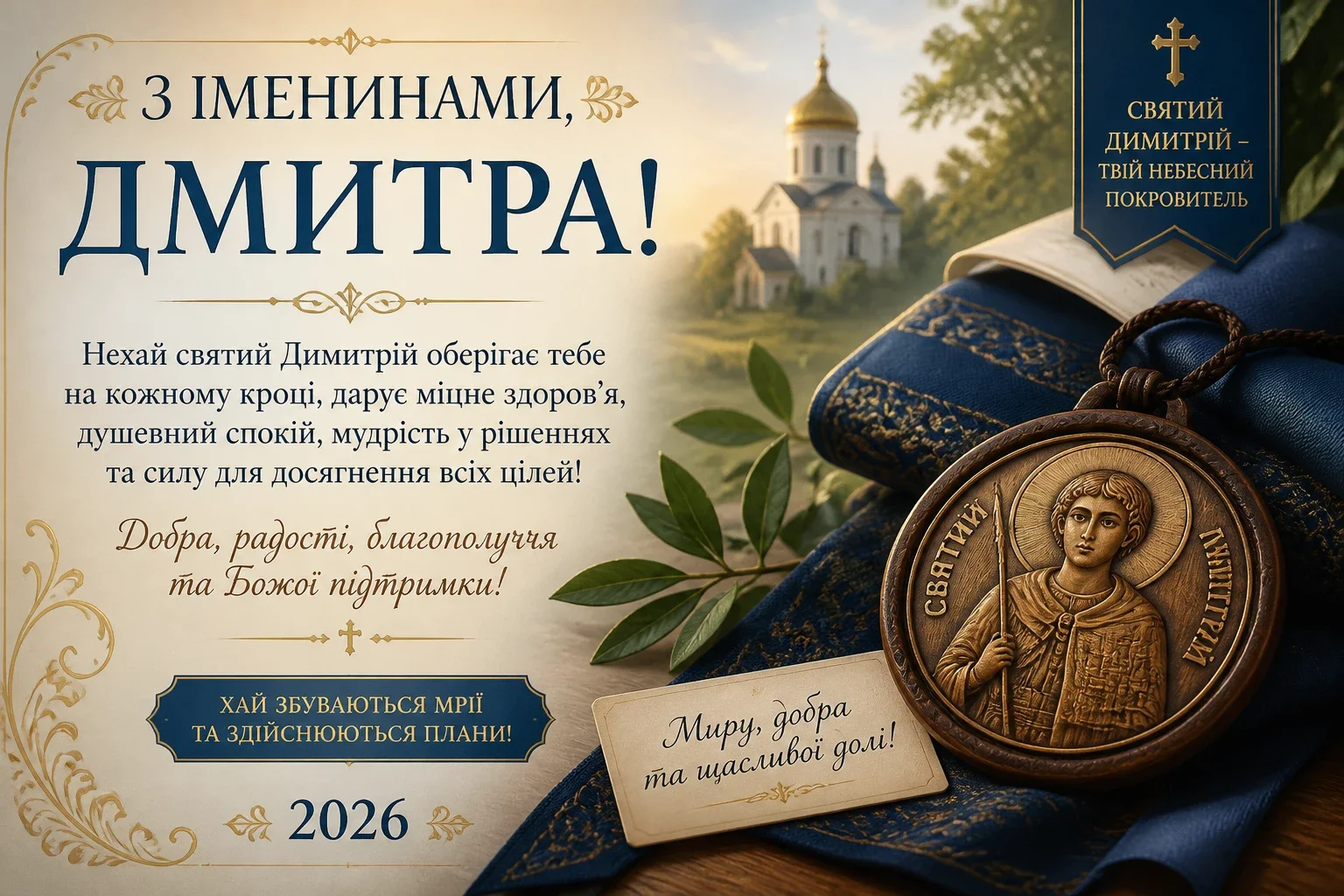 На іменини Дмитра 2026