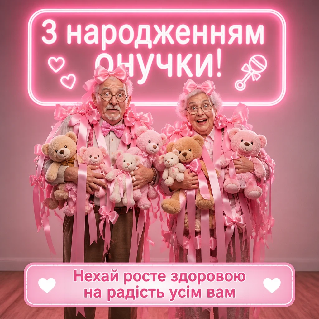 привітання дідуся і бабусі з народженням онучки
