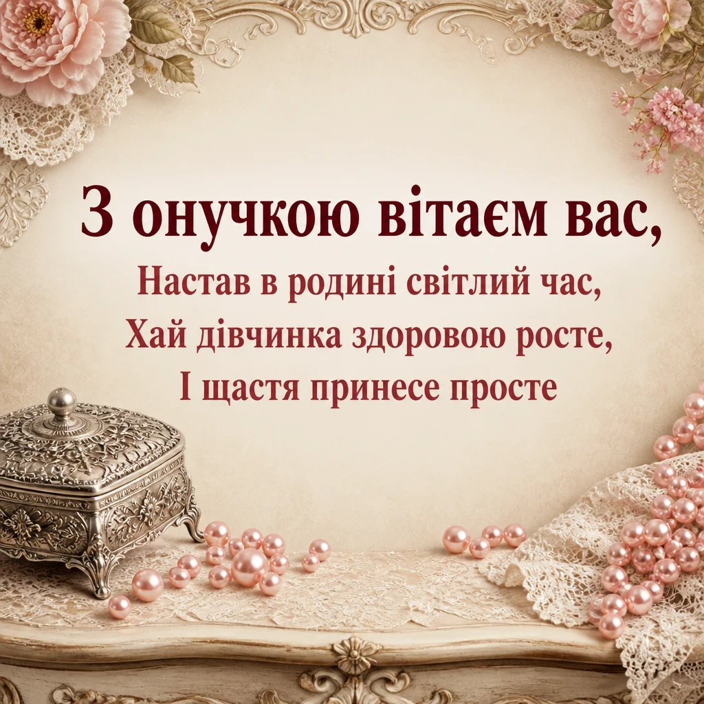 привітання дідуся і бабусі з народженням онучки
