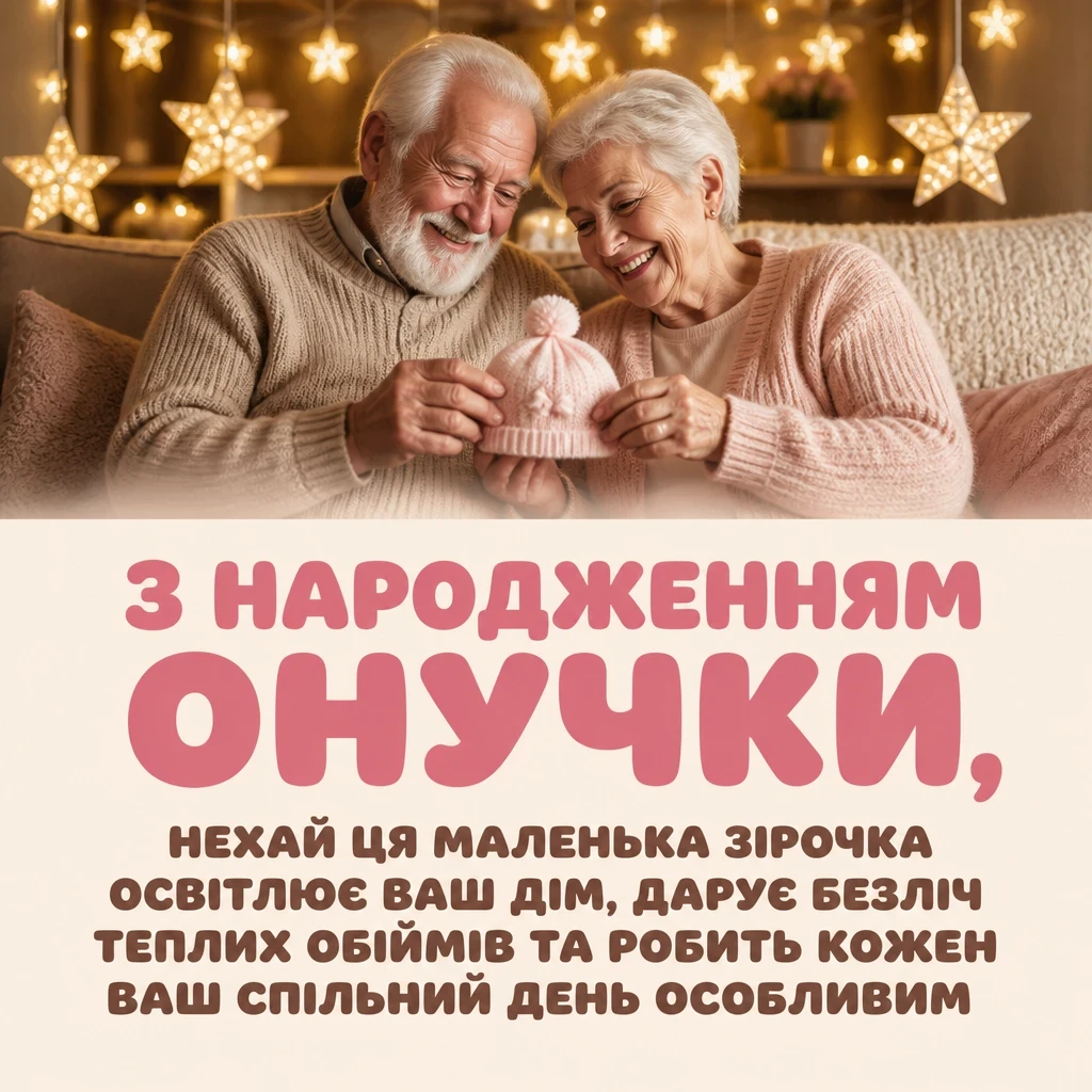 привітання дідуся і бабусі з народженням онучки