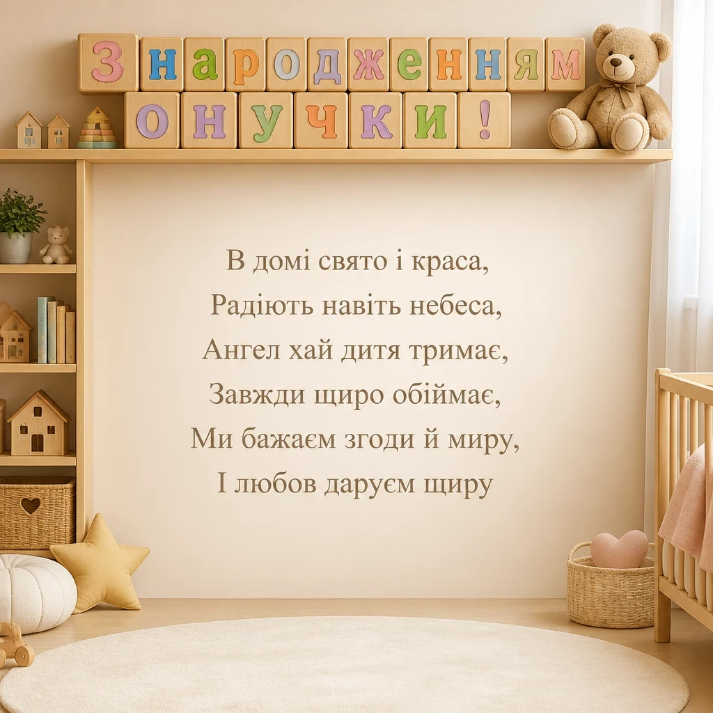 привітання дідуся і бабусі з народженням онучки