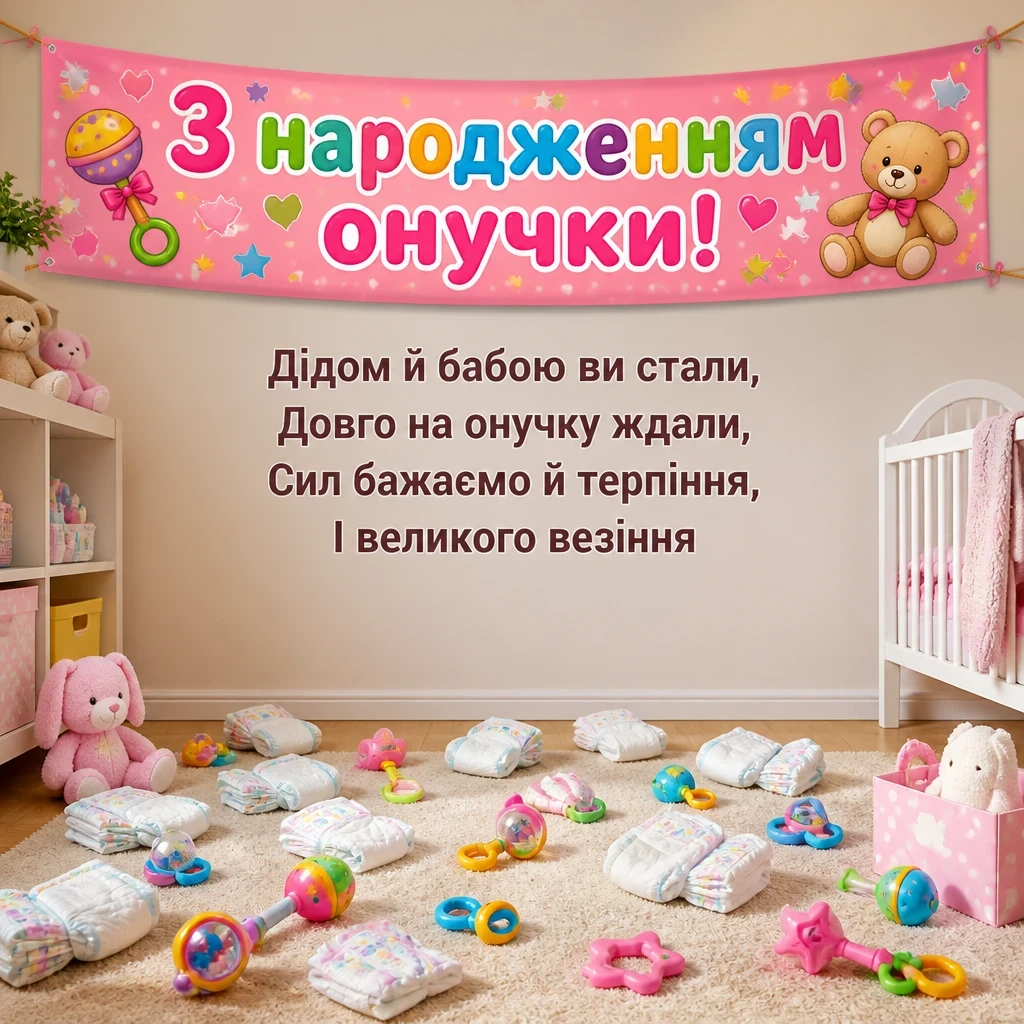 привітання дідуся і бабусі з народженням онучки