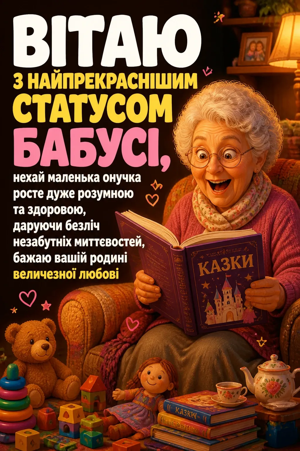 привітання для бабусі з народженням онучки