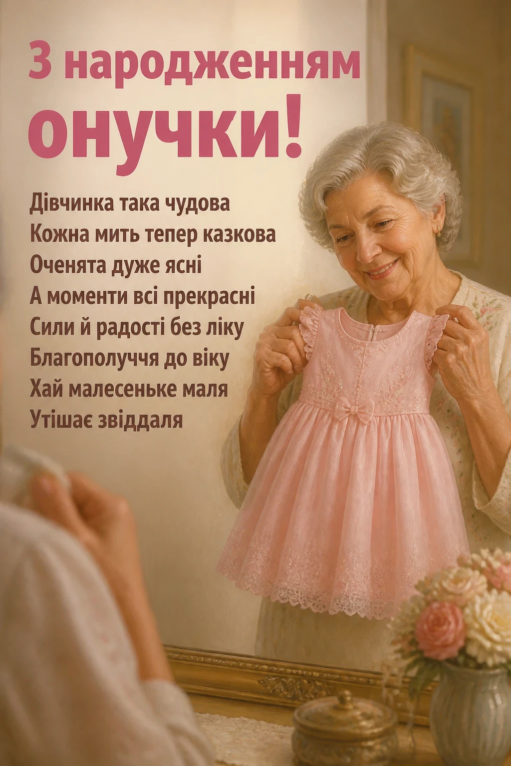 привітання для бабусі з народженням онучки