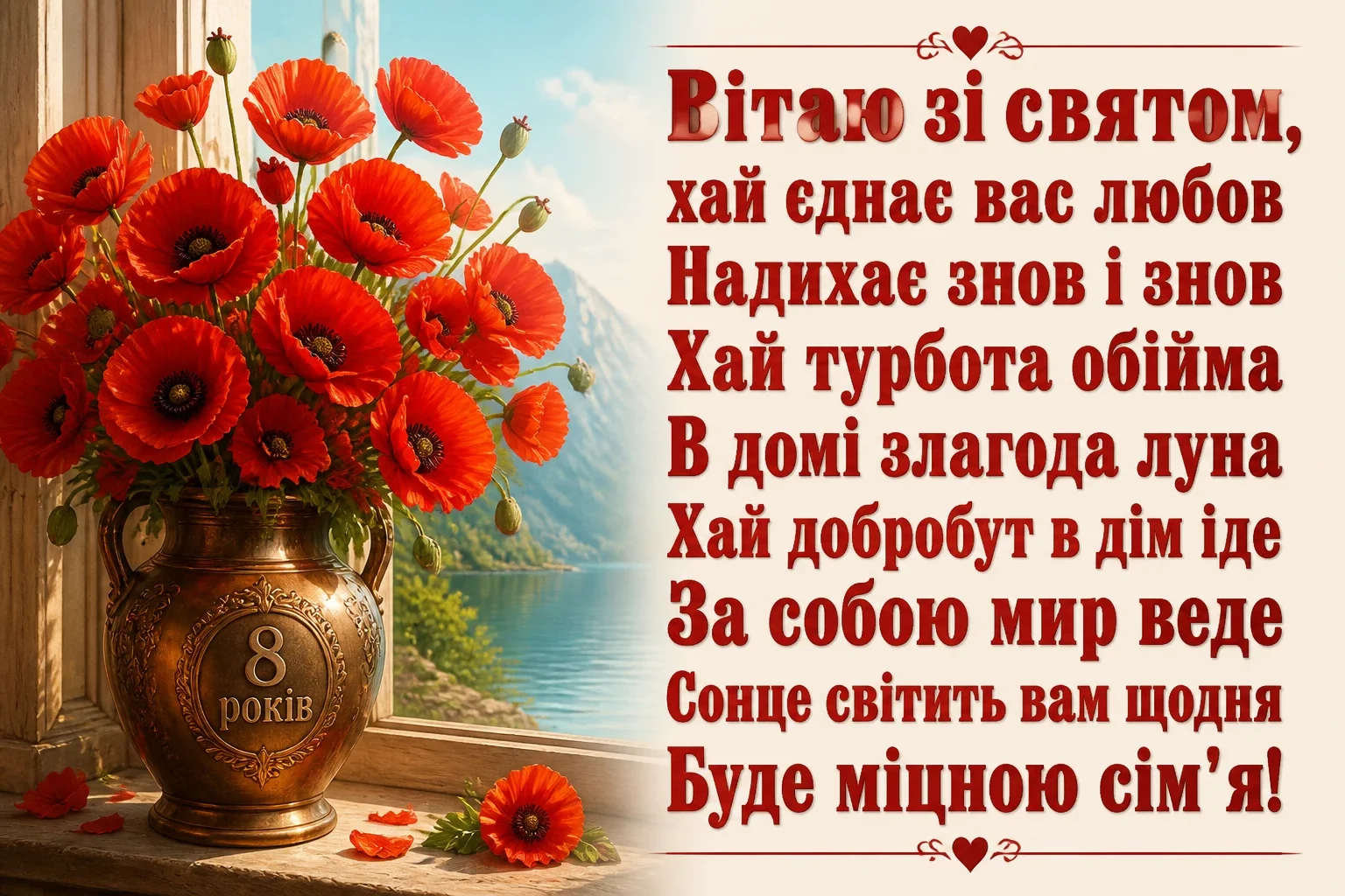 привітання з 8 річницею весілля привітання з 8 річницею весілля