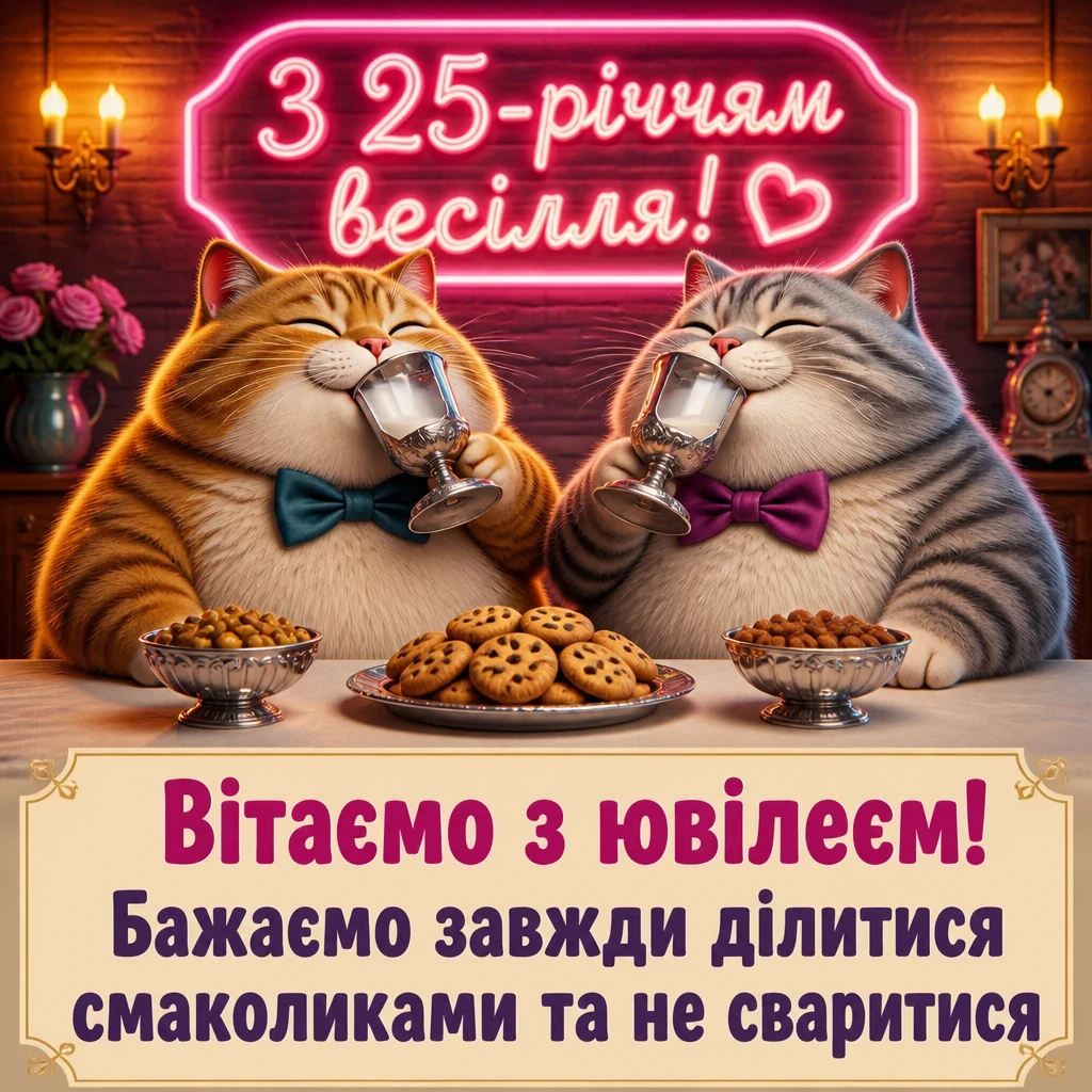 25 років весілля привітання у віршах