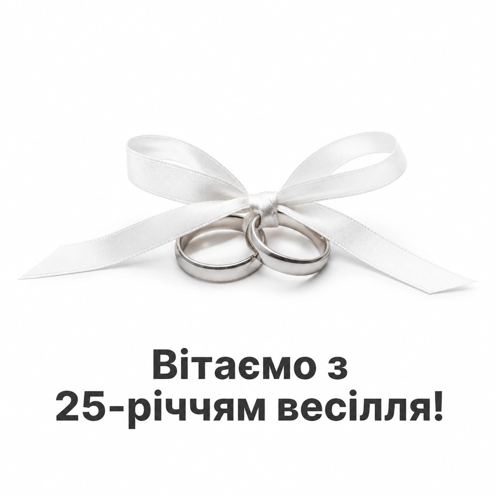 25 років весілля привітання у віршах