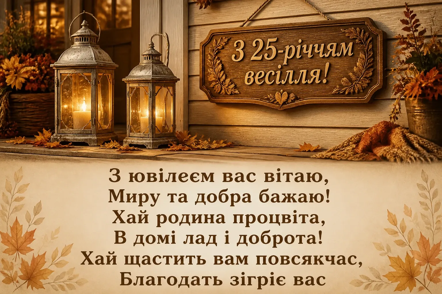 25 років весілля привітання у віршах