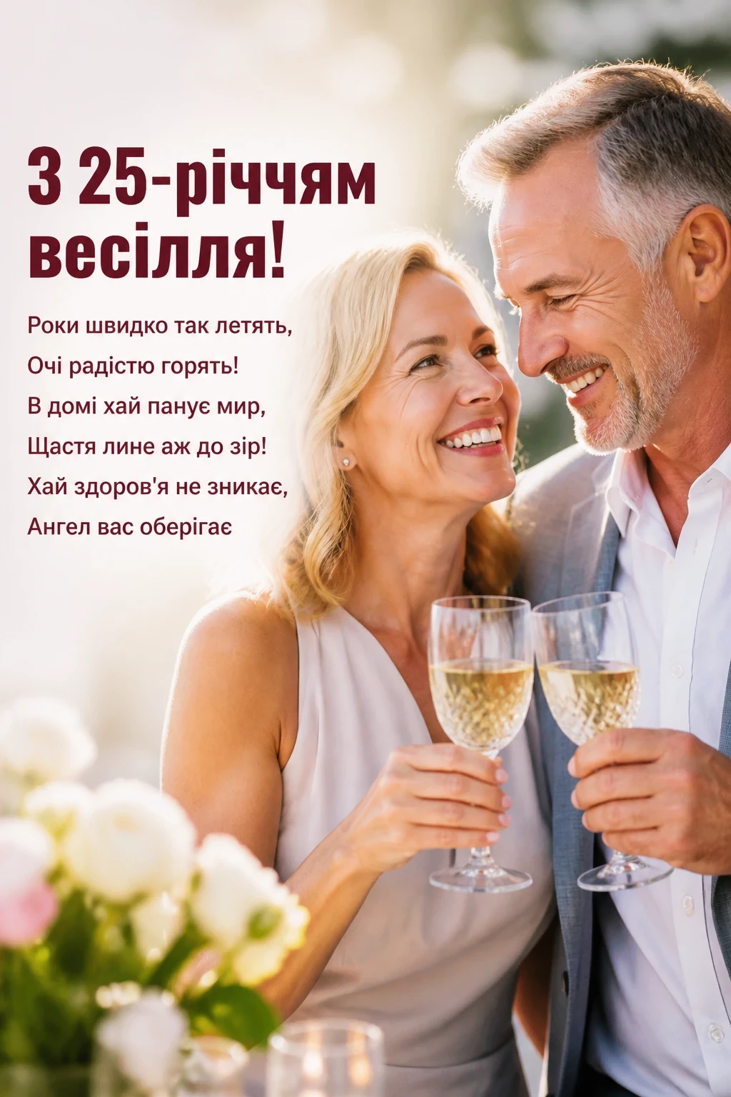 25 років весілля привітання у віршах