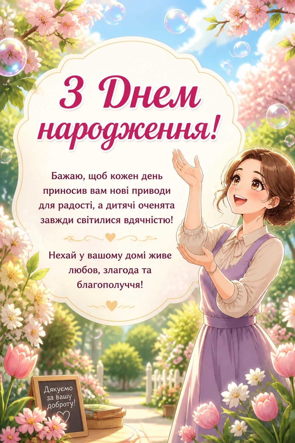 привітання вихователю з днем народження