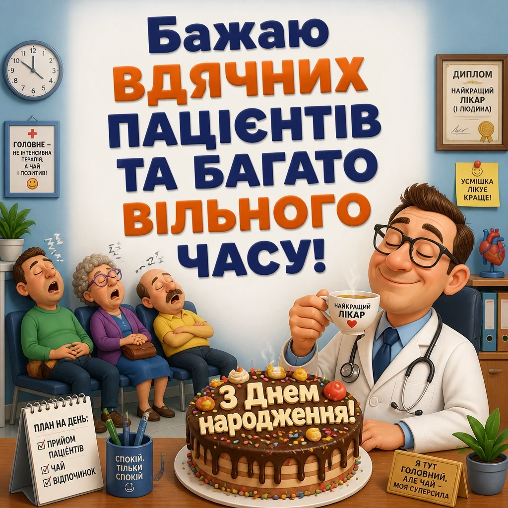 привітання лікарю з днем народження