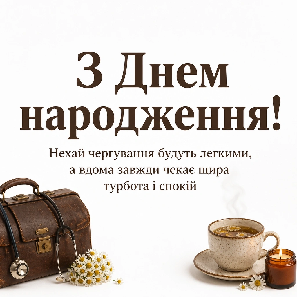 привітання лікарю з днем народження