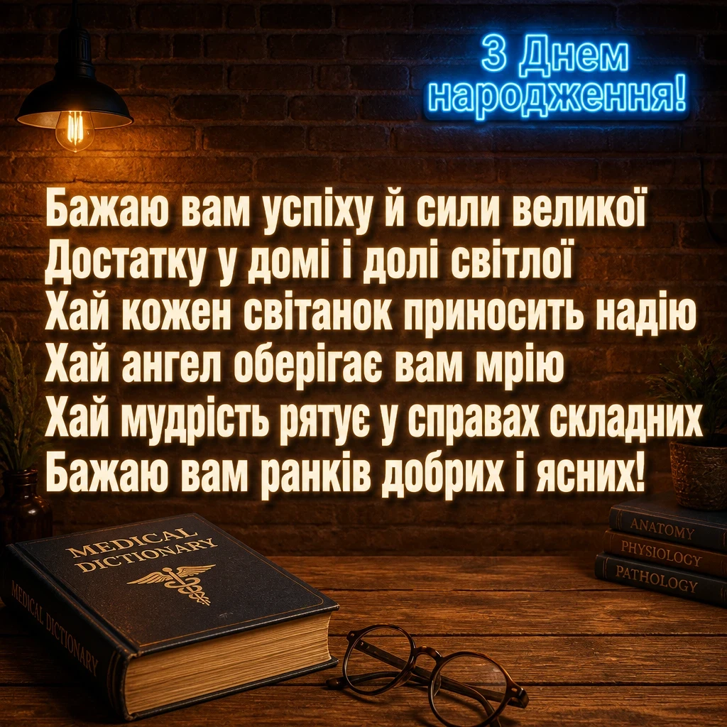 привітання лікарю з днем народження