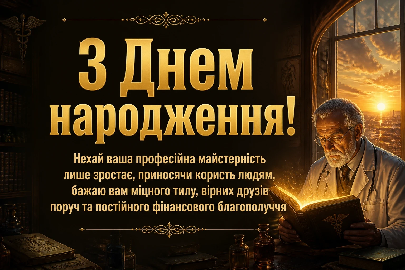 привітання лікарю з днем народження