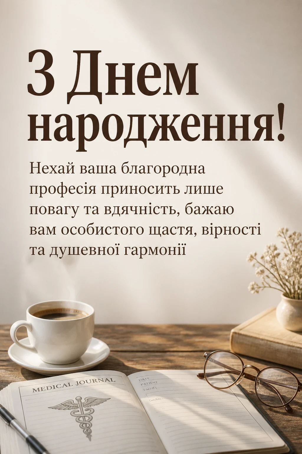 привітання лікарю з днем народження
