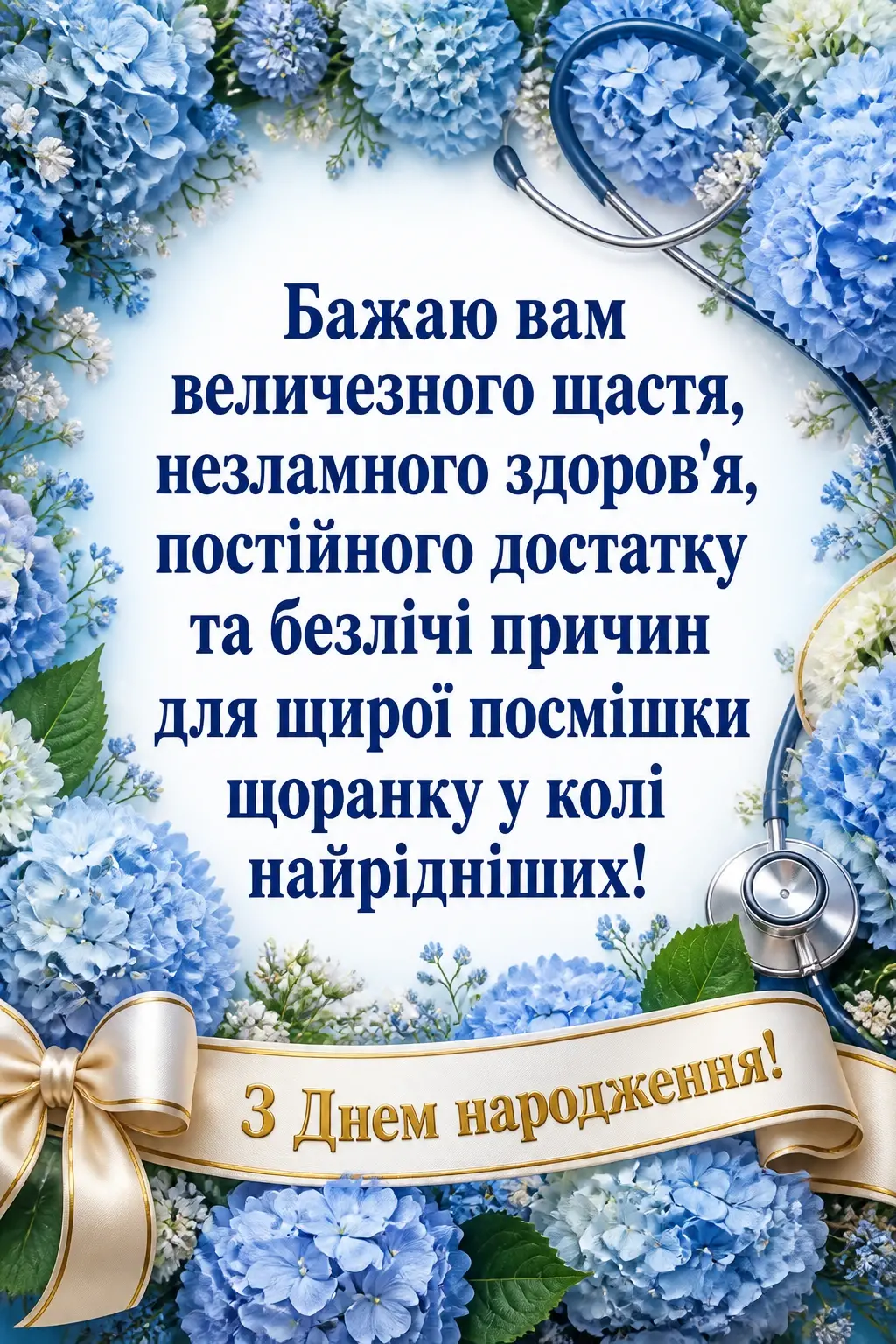 привітання лікарю з днем народження
