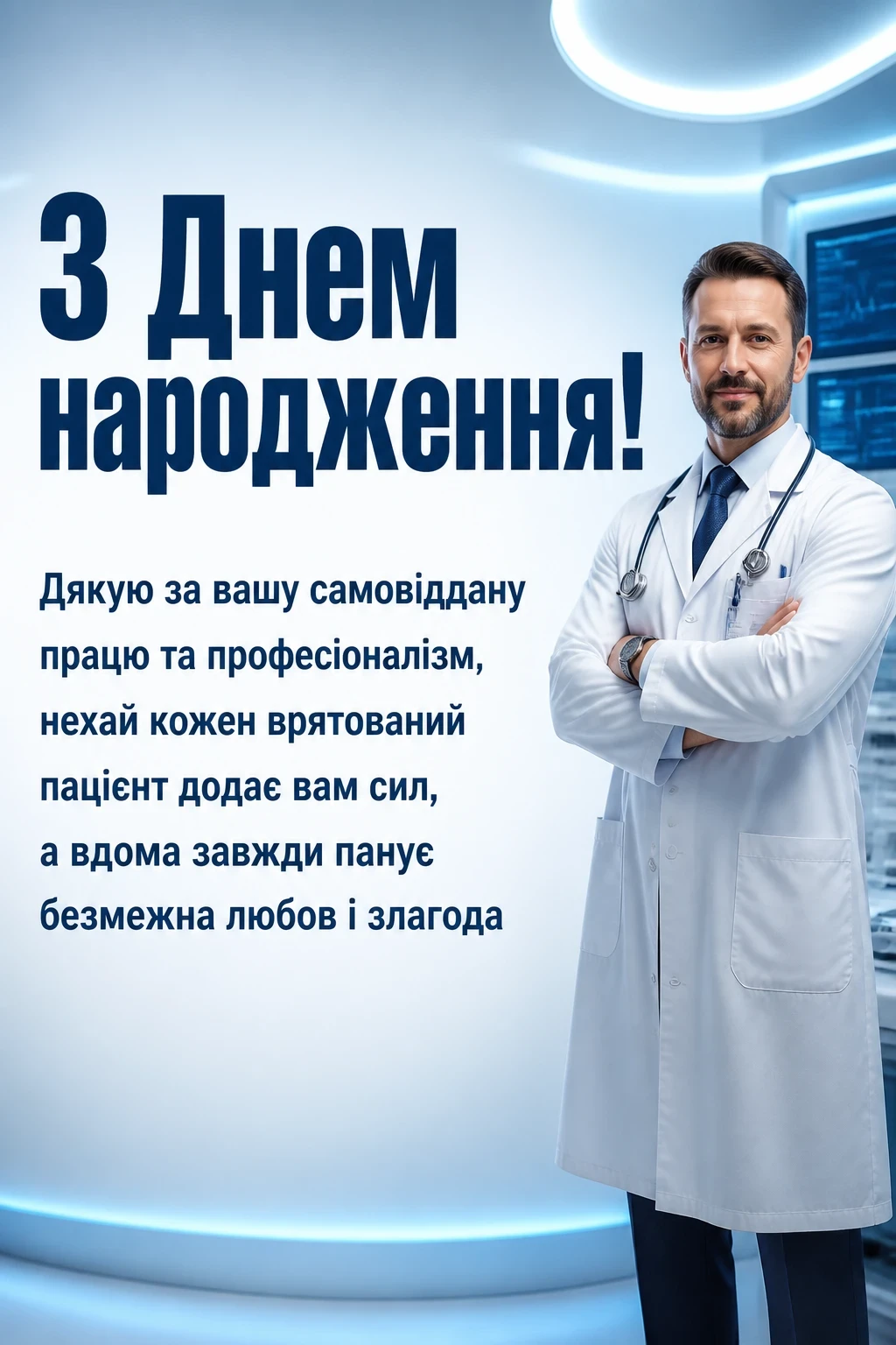 привітання лікарю з днем народження