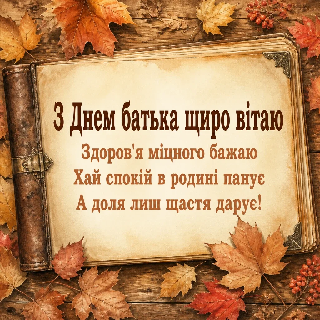 всесвітній день батька: привітання