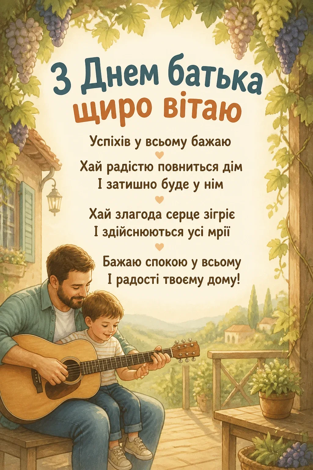 всесвітній день батька: привітання