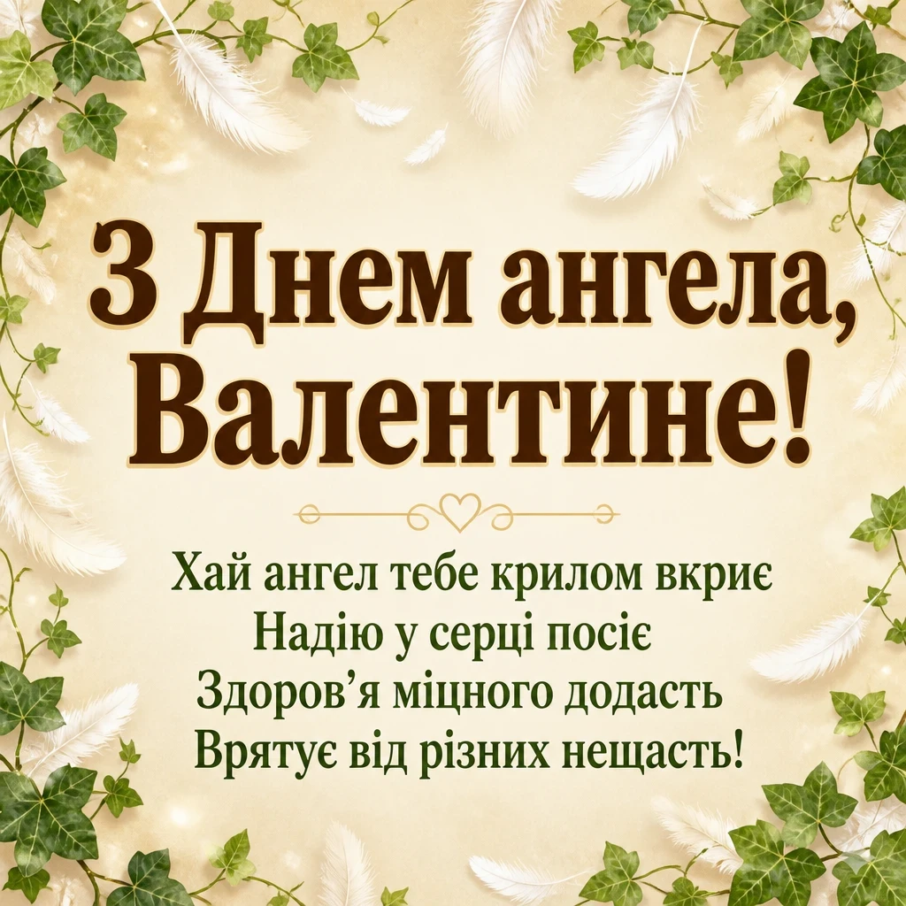 з днем ангела валентин українською