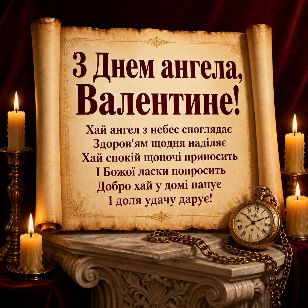 з днем ангела валентин українською