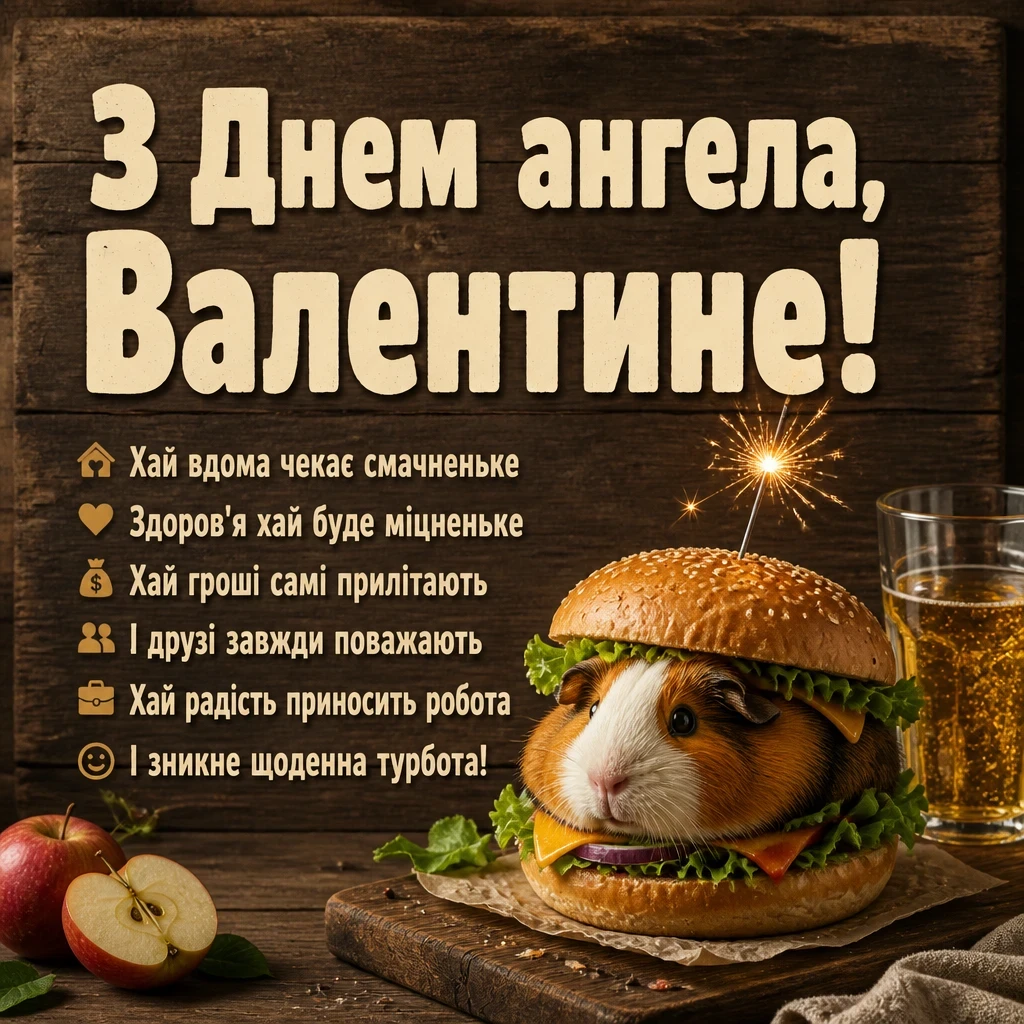 з днем ангела валентин українською