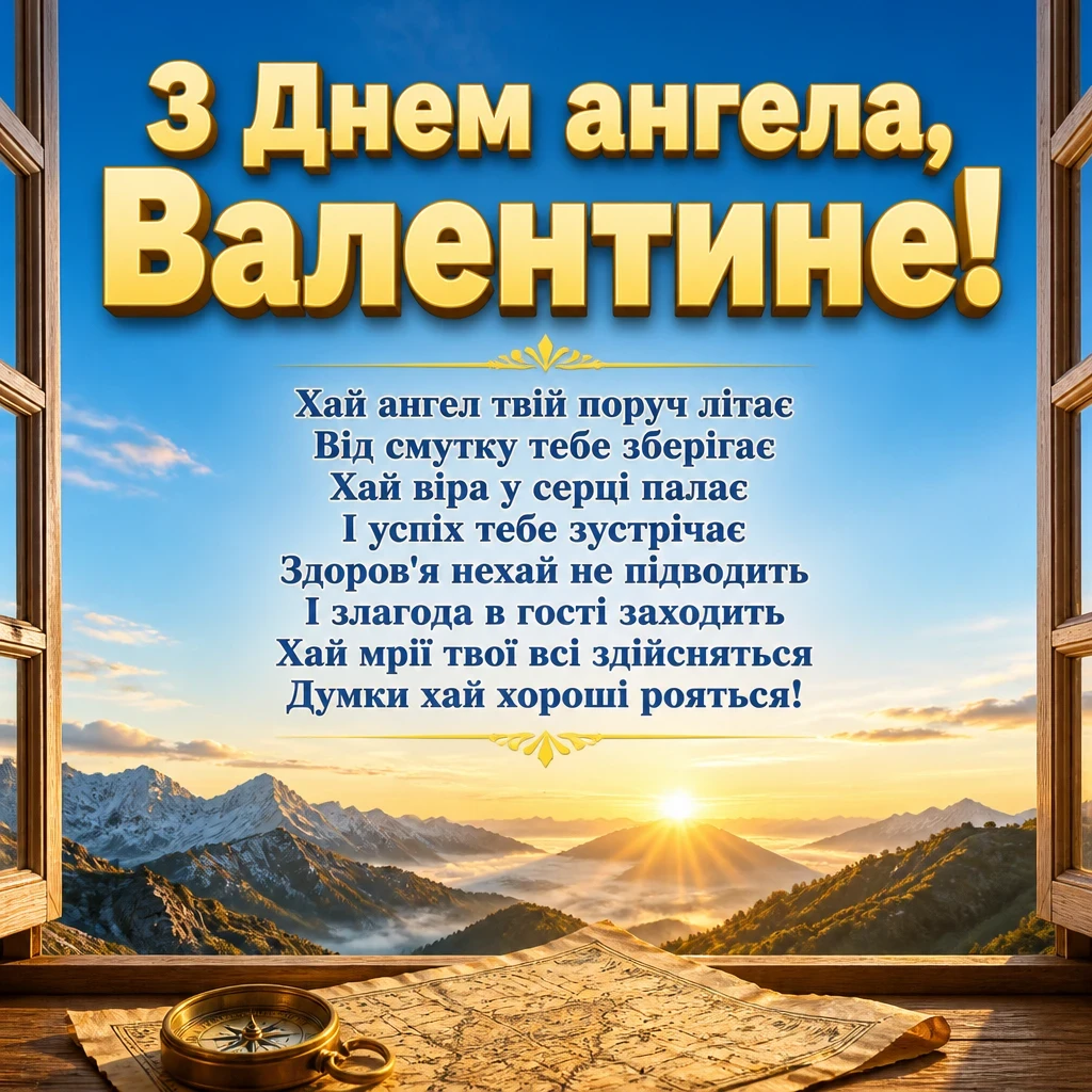 з днем ангела валентин українською
