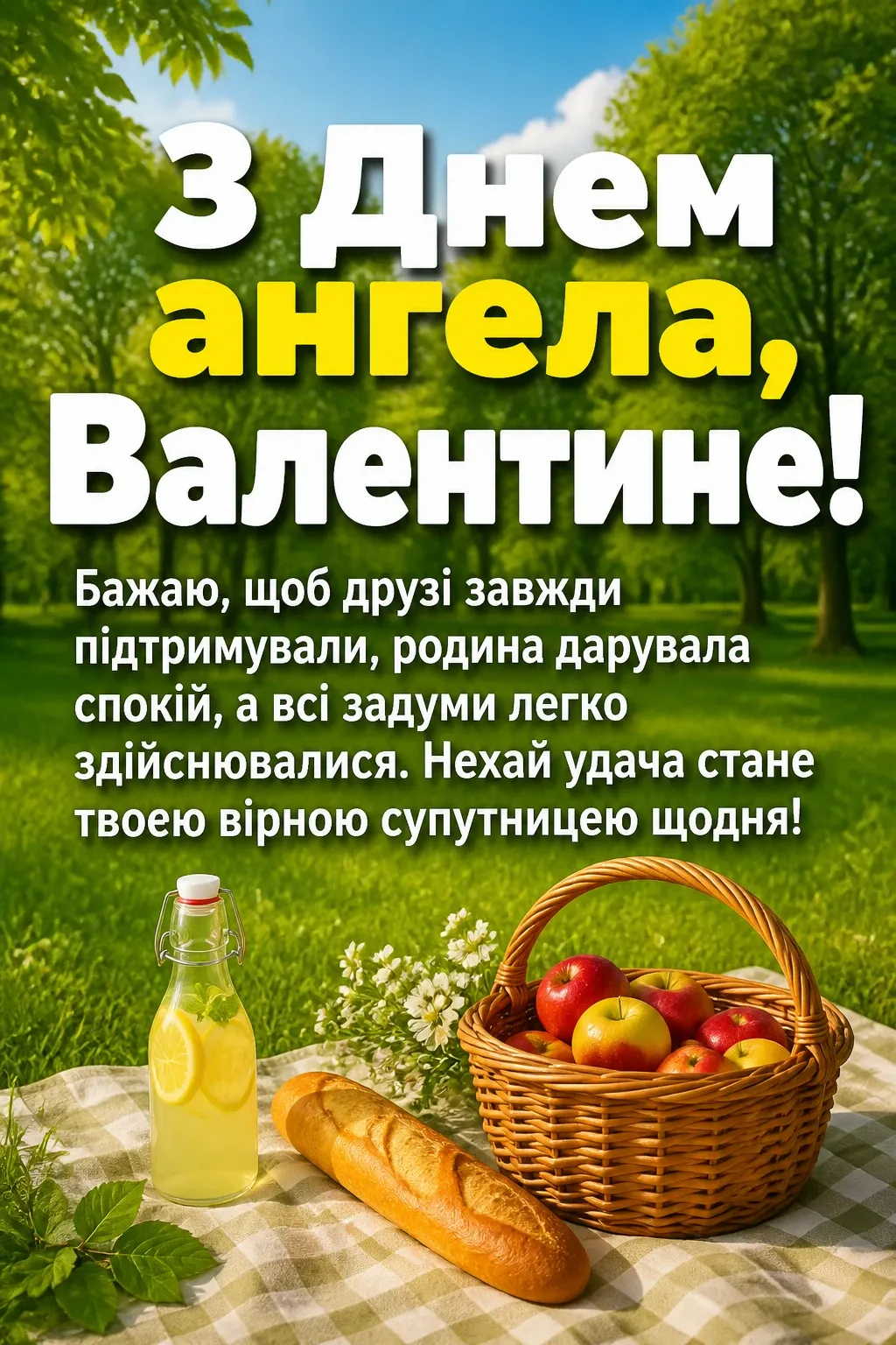 з днем ангела валентин українською