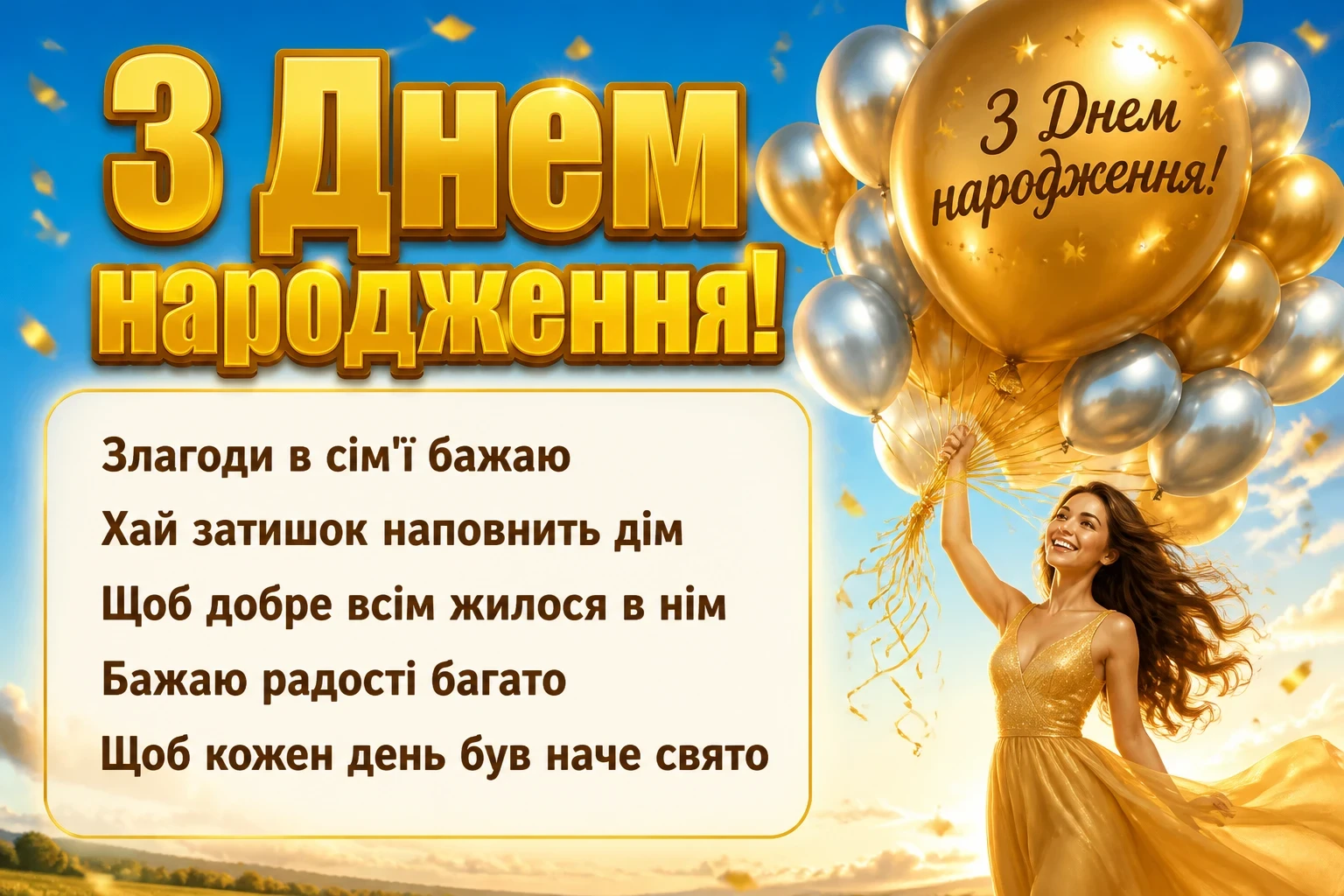привітання з іменинницею