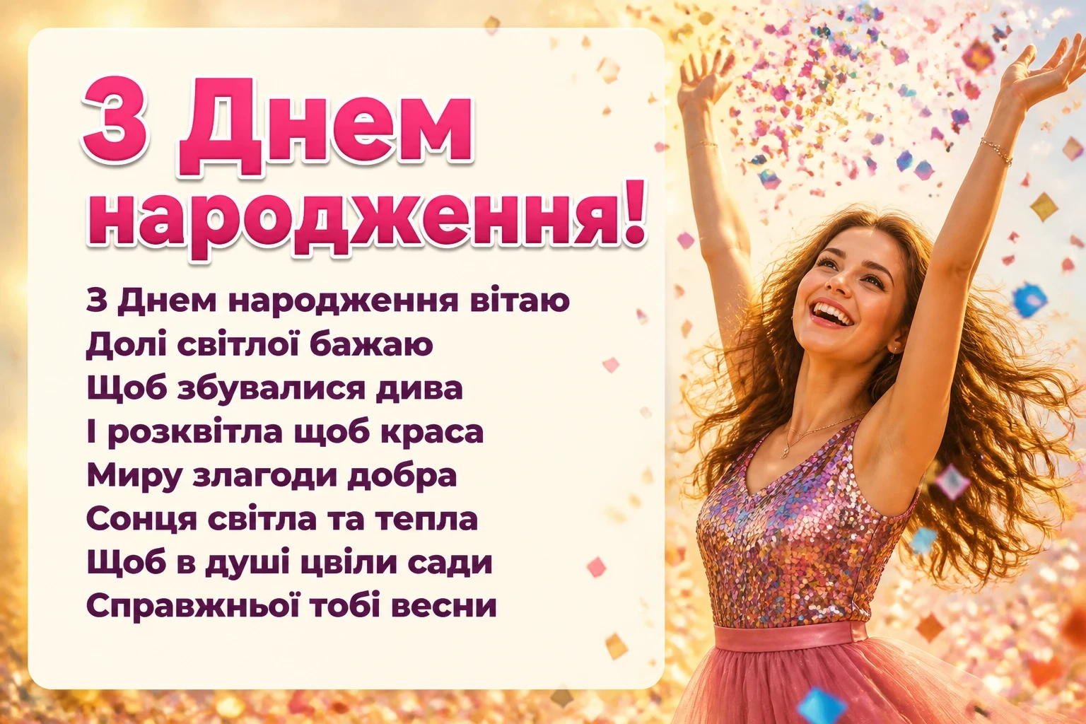 привітання з іменинницею