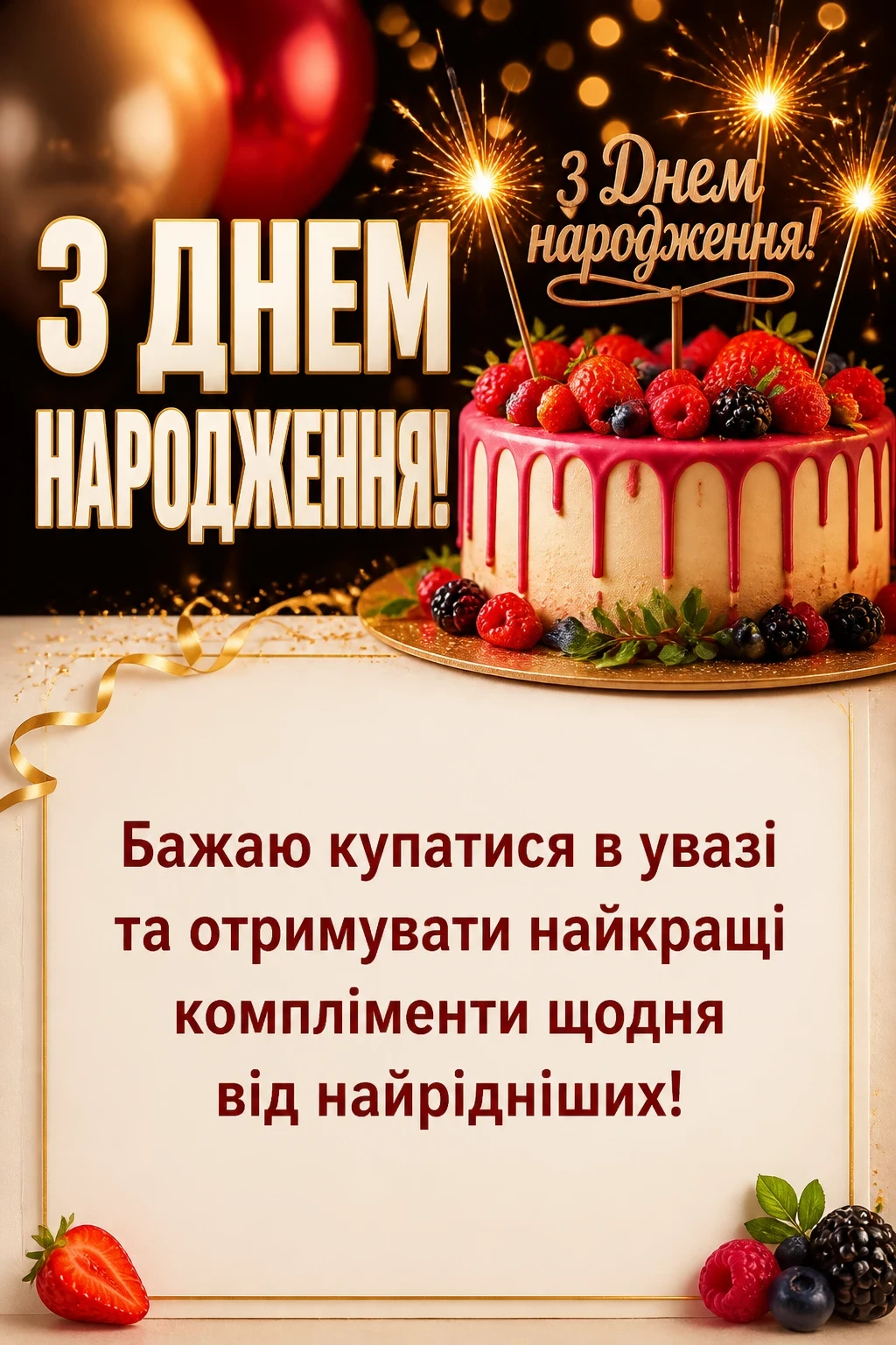 привітання з іменинницею