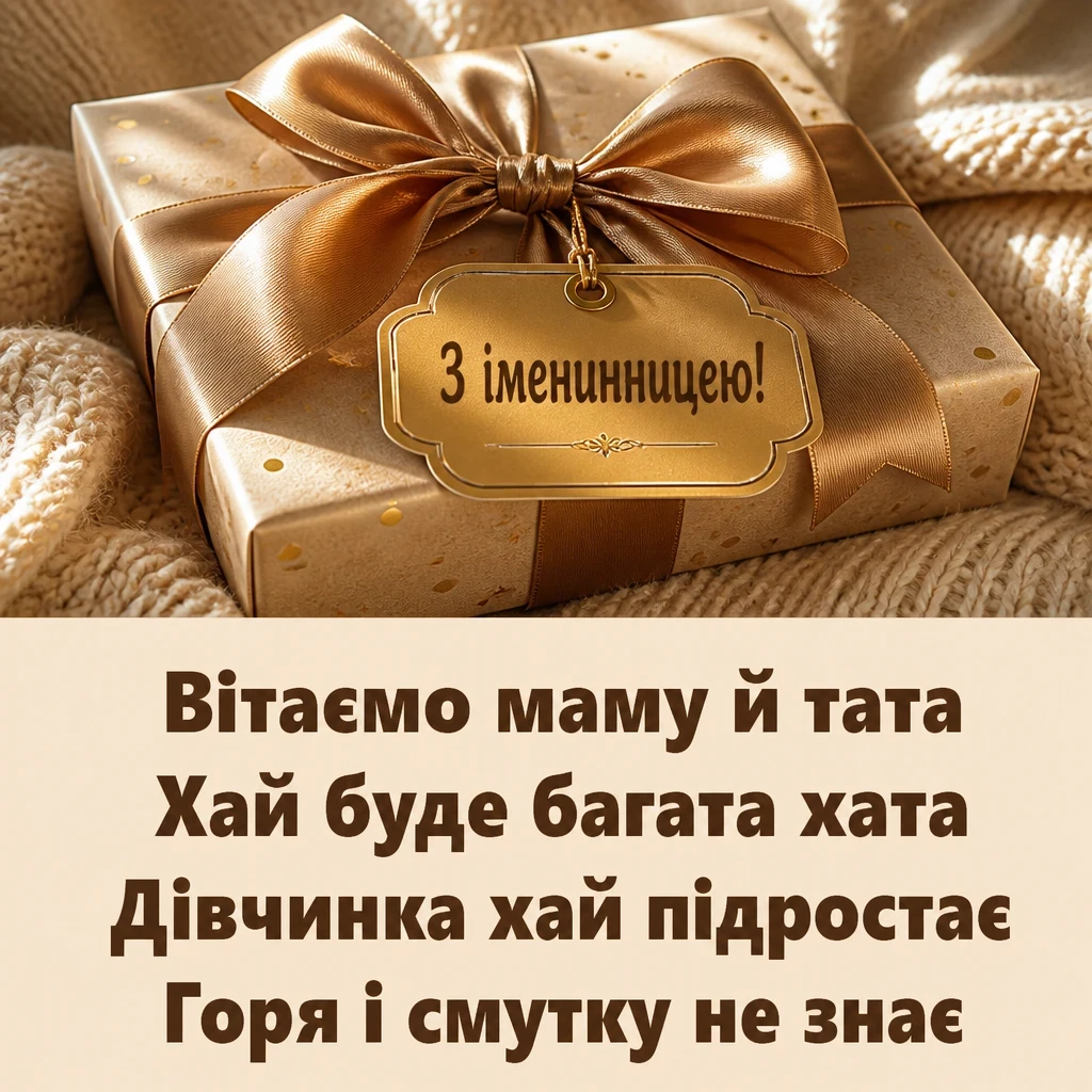 привітання з іменинницею батькам